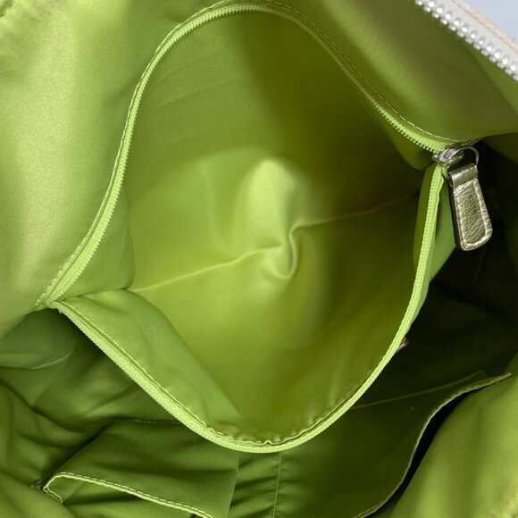 COACH Poppy Signature Ivory Gold Tattersall Sequined Glam Tote Purse 19867 - Picture 16 of 16